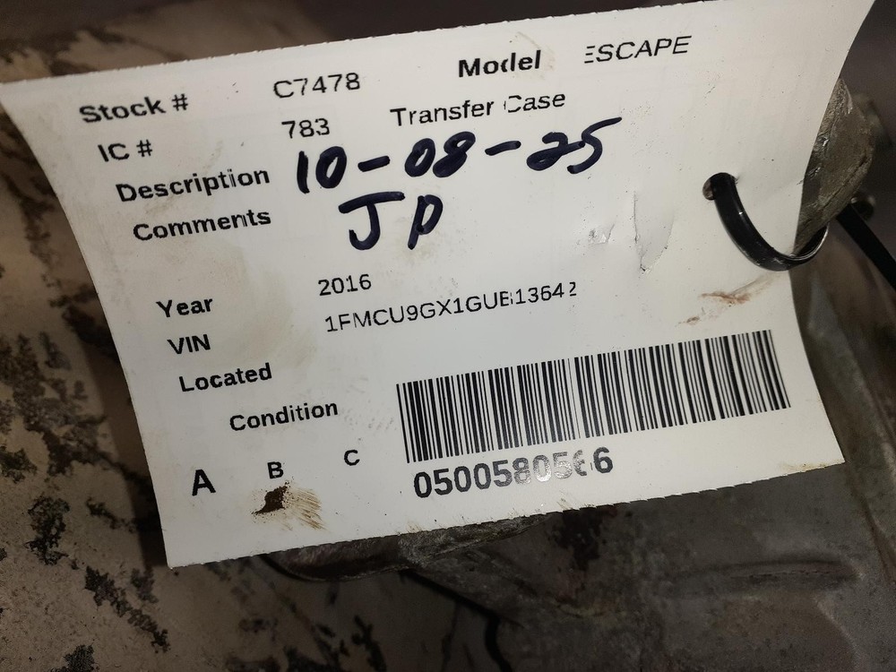Used Transfer Case Assembly fits: 2016 Ford Escape Grade A