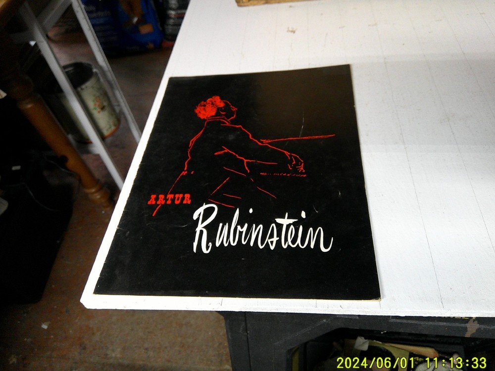 Arthur Rubinstein S Hurok Vintage Program 1950