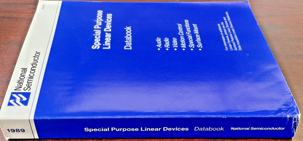 NATIONAL SEMICONDUCTOR 1989 Special Purpose Linear Devices Databook, NICE