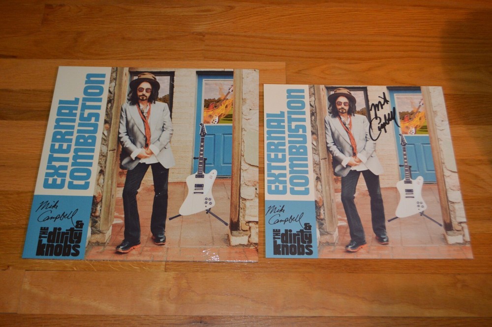 Dirty Knobs ~ Mike Campbell Autographed "External Combustion" Vinyl LP with COA