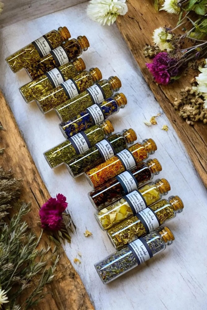 Starter Beginner Advanced Witchcraft Apothecary Kit Wiccan Ritual Herb Set Pagan