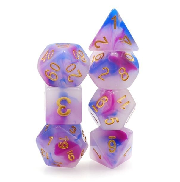 Will O' Wisp 7 RPG Dice Set Polyhedral DND Dungeons Dragons Pathfinder AD&D