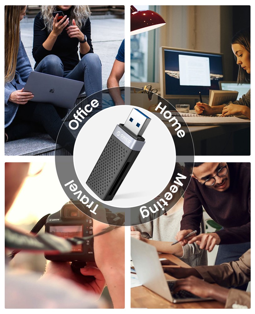 ORICO Type C USB2.0 Card Reader Memory Portable Type-C+TF/SD Smart Card Reader