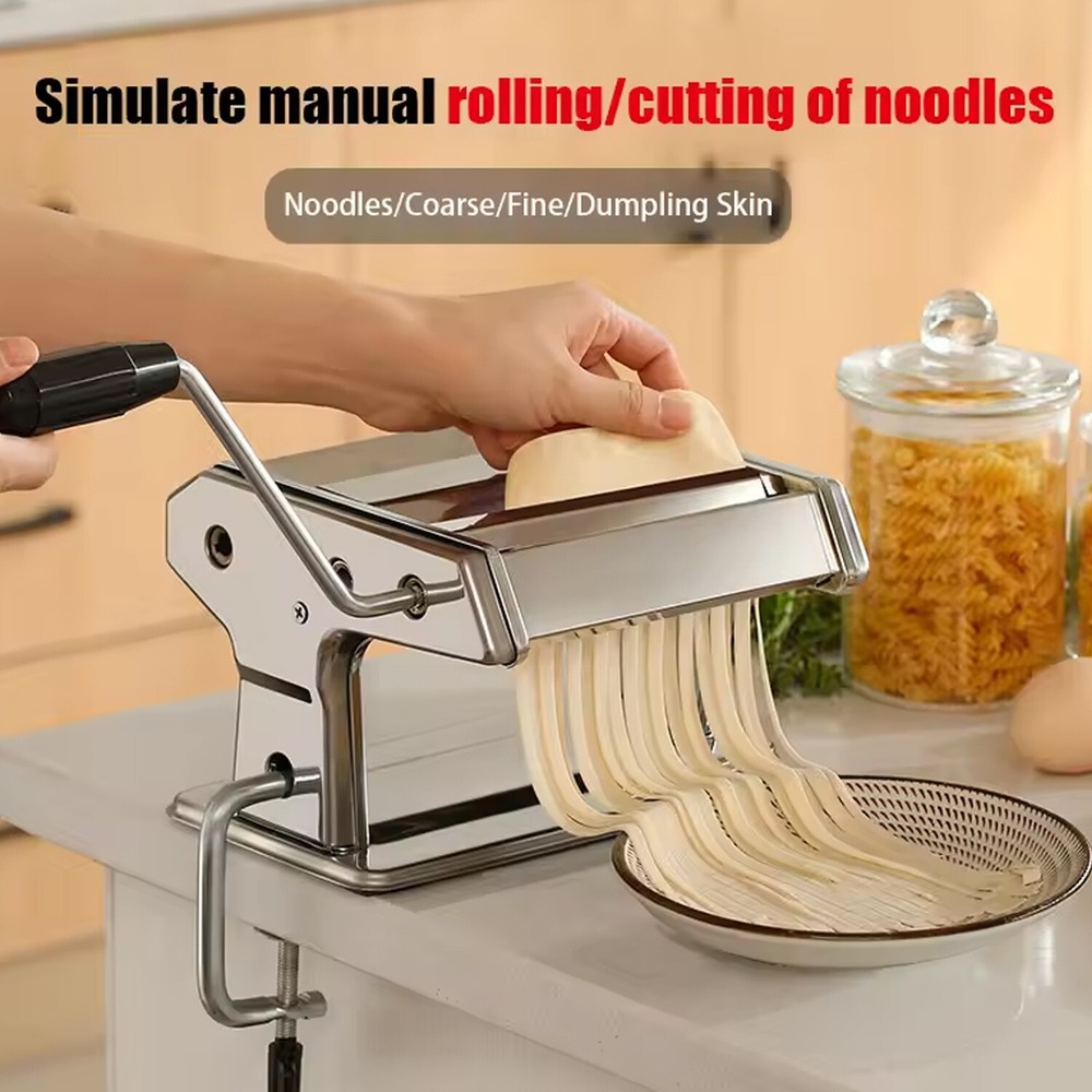 Stainless Fresh Pasta Maker Roller Machine for Spaghetti Noodle Kitchen Tool