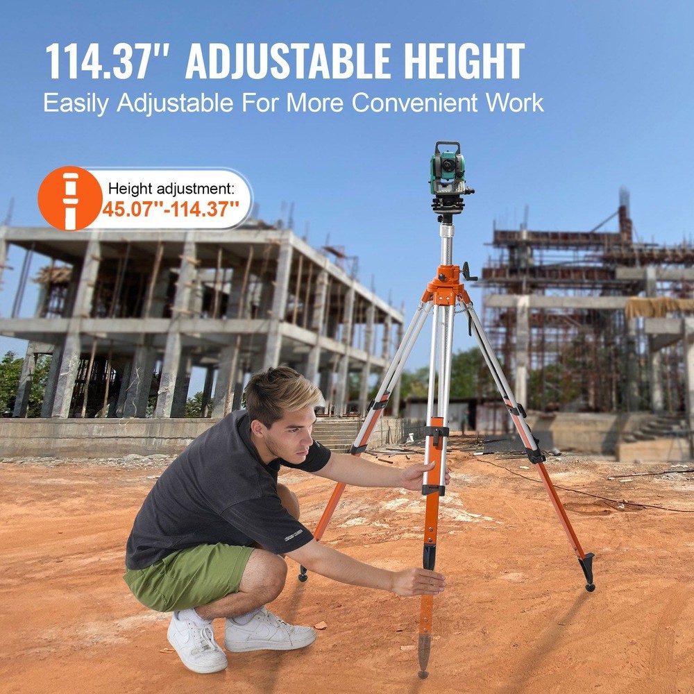 Adjustable Mount Tripod Laser Level 5/8"-11 Thread Durable Frame