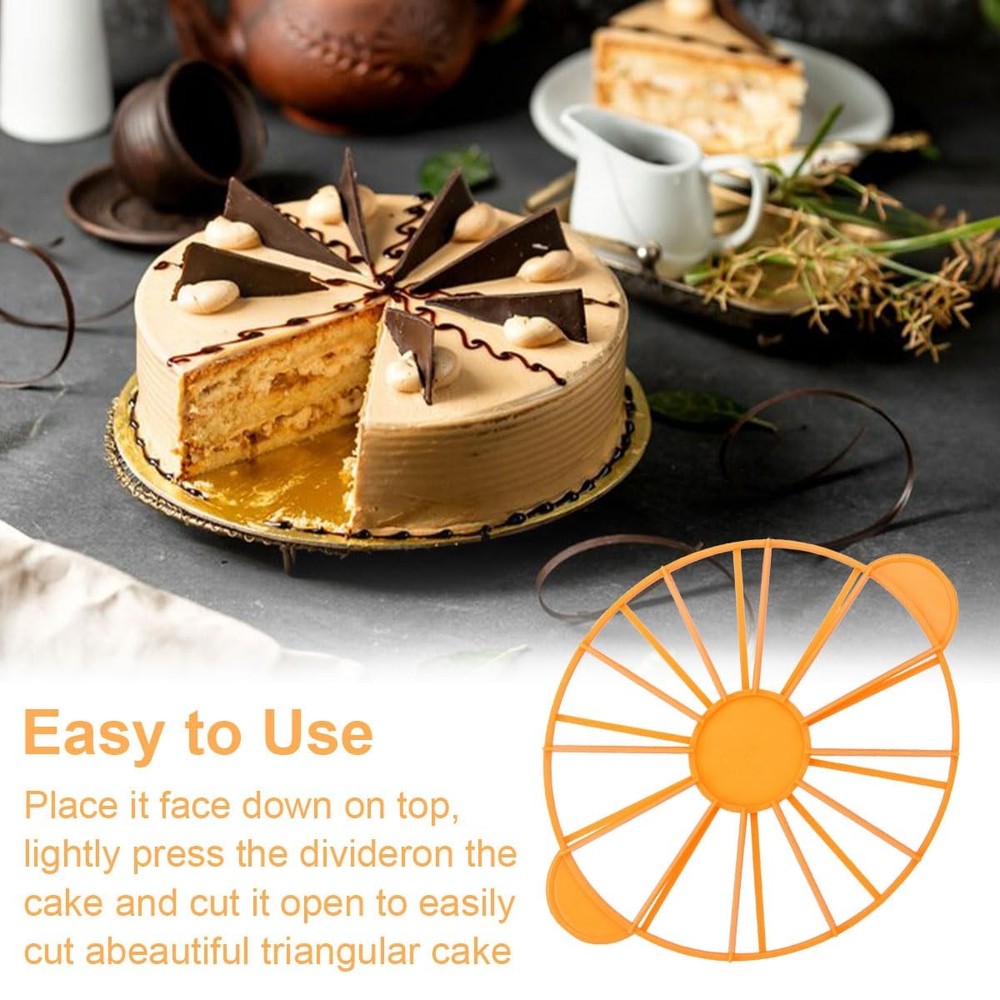 Round Cake Portion Marker 10/12 Piece Cake Portion Marker Cake Divider Cutter...