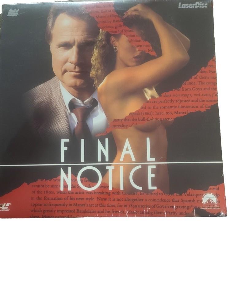 Final Notice (Laserdisc) 1991 NEW SEALED MINT