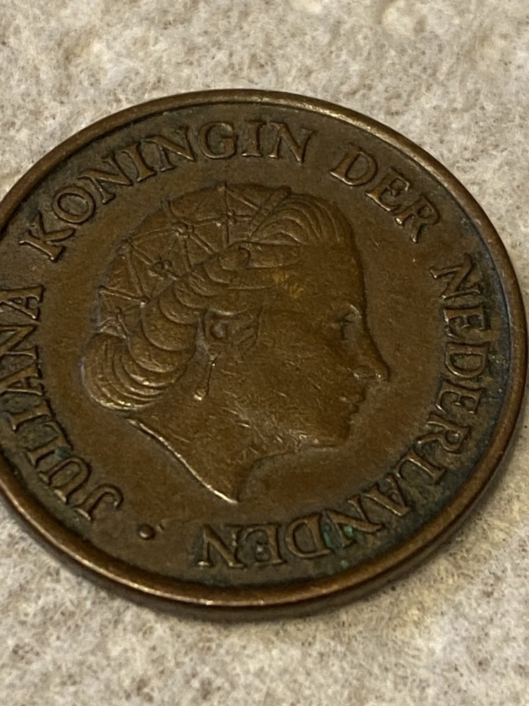 1955 Netherlands 5 Cent 1955 Bronze Coin KM#180