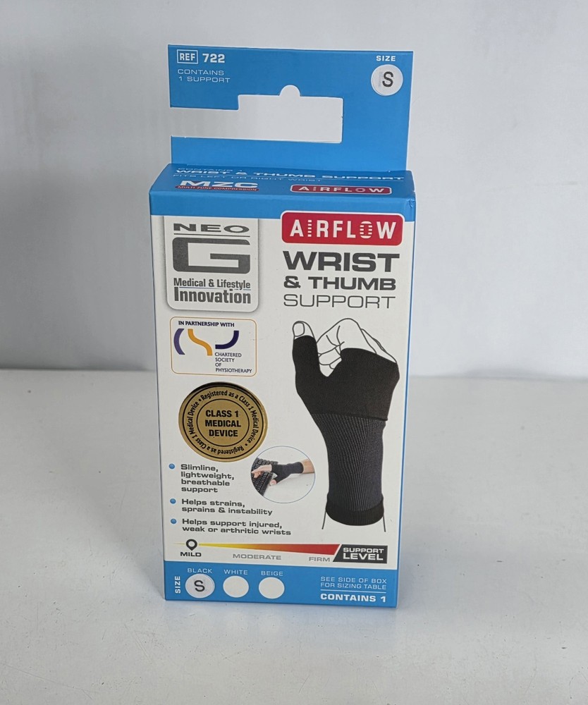 Neo G Airflow Wrist Thumb Support Size Small. New.