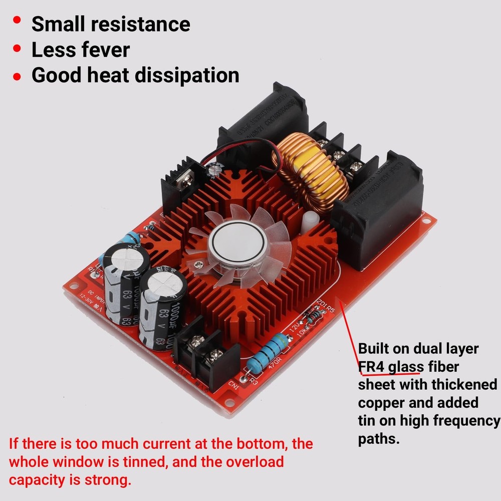 ZVS Driver Module 12V to 30V DC High Voltage Generator with Flyback Transform...