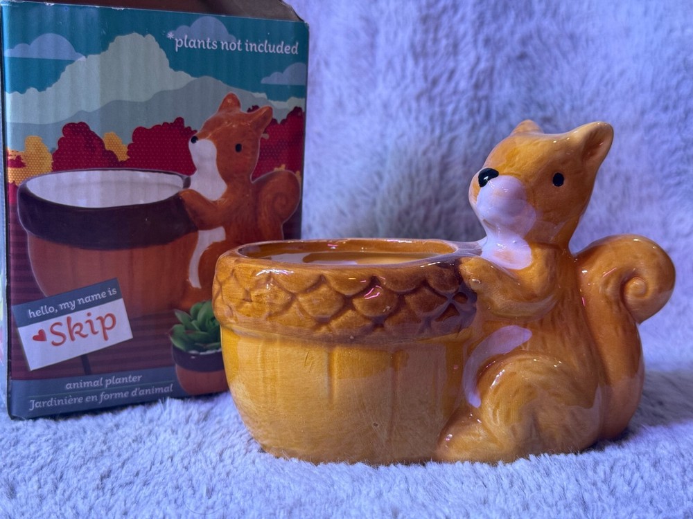Skip Squirrel Animal Planter