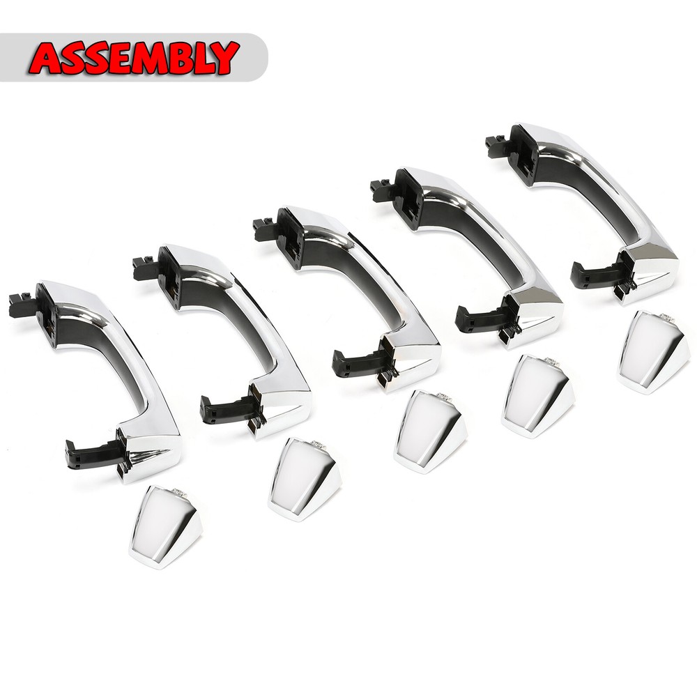 For Hummer H3 2006-2010 Chrome Door Handle Assembly 5 pcs Set