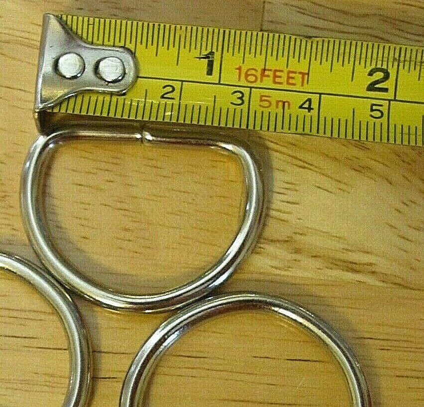 Leather Making Craft 8 Count "D" Dee Ring Belts, Purses, Dog Collars 1 3/8 inch