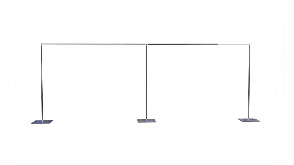 ADJUSTABLE QUICK BACKDROP KIT 8 FT TALL x 10 FT- 50 FT WIDE PIPE WITHOUT DRAPE