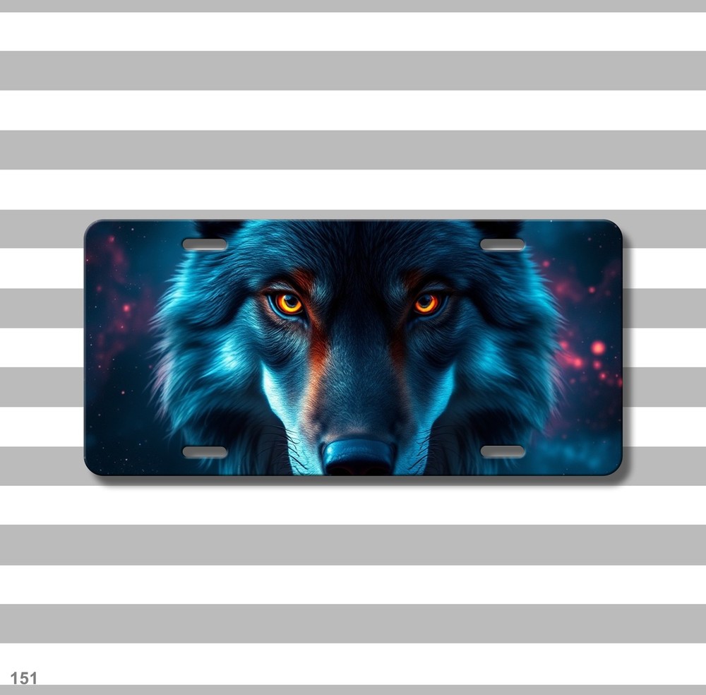 Unique Wolf License Plate Custom Auto Tag Birthday Gift