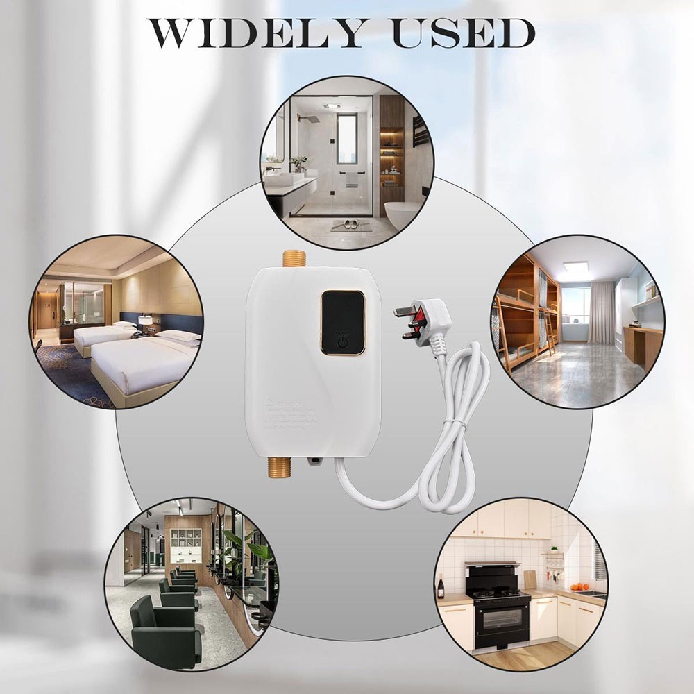 3000W Instant Electric Tankless Hot Water Heater Kitchen Bathroom Sink Tap Under