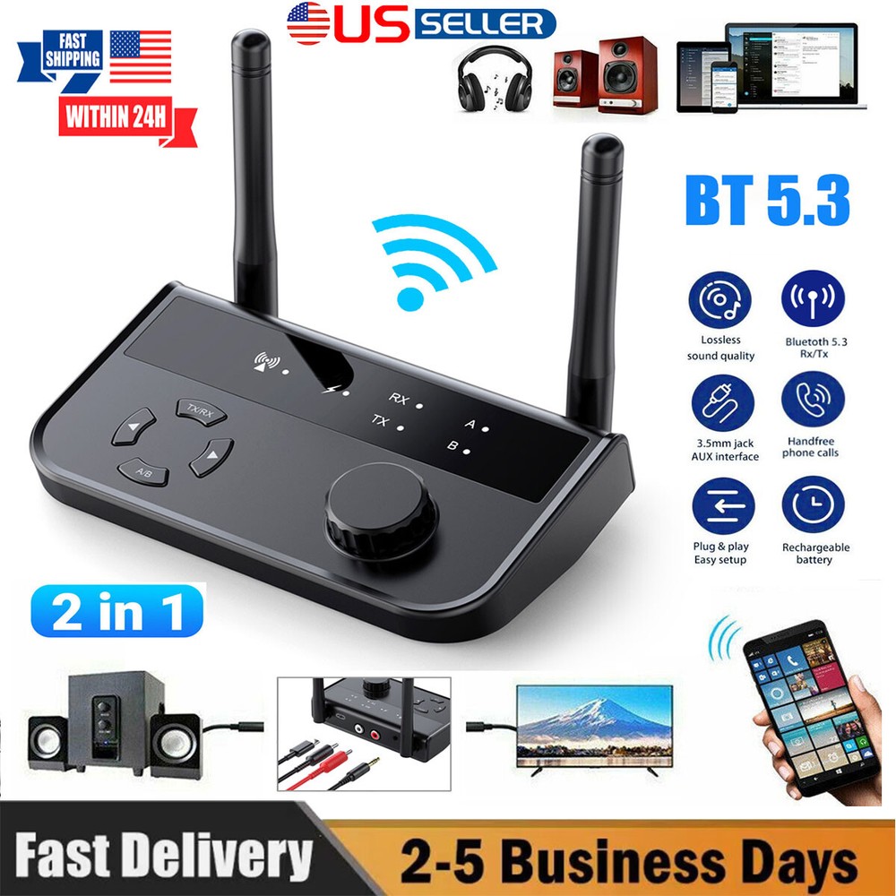Bluetooth Transmitter & Receiver Wireless Adapter For Home stereos/speakers