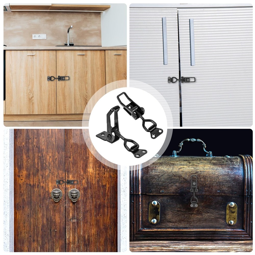 2 PCS Black Toggle Latch Clamp 300lbs Heavy Duty Adjustable Pull