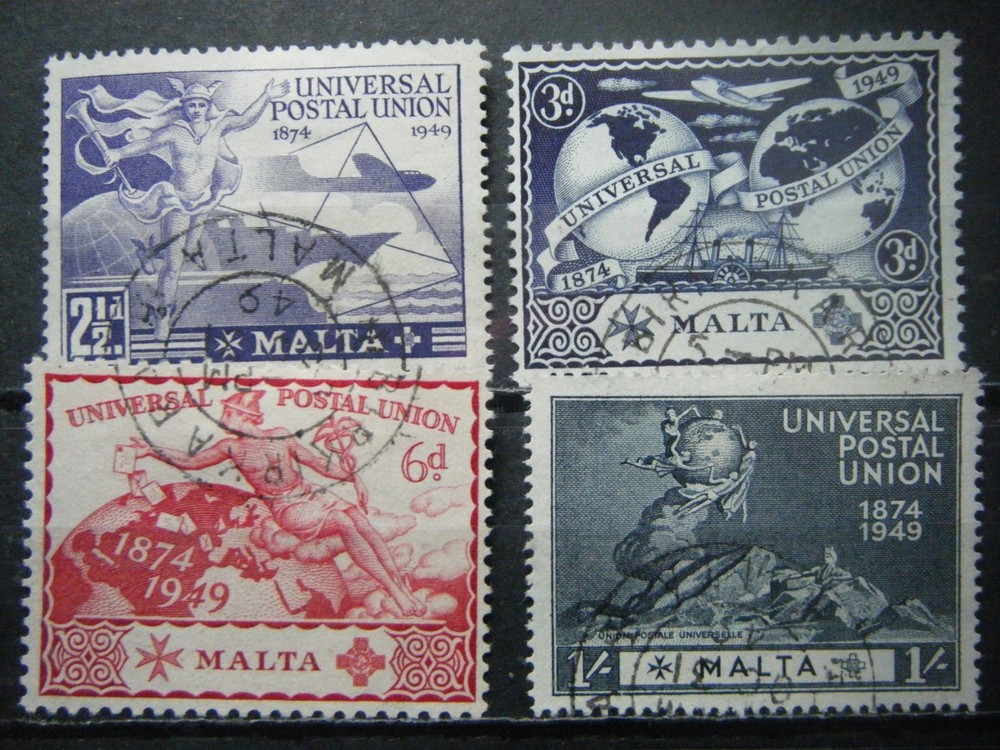 Malta 1949 UPU Issue SG251-254 FU