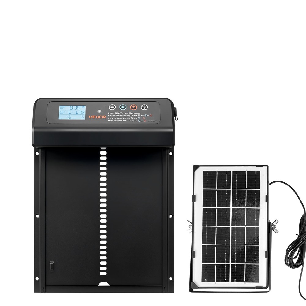 VEVOR DC & Battery Powered Automatic Chicken Coop Door Opener Light Sensor Timer