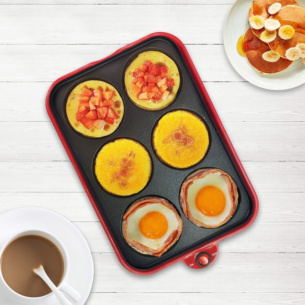 Multifunction Nonstick Baking Maker with 3 Interchangeable Baking Plates for Fri