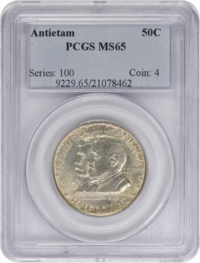 Antietam Commemorative Silver Half Dollar 1937 MS65 PCGS