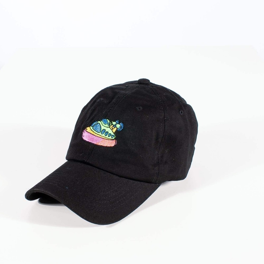 GREAT SPACE COASTER (strapback cap) - dad polo cotton hat - Black White Grey Red
