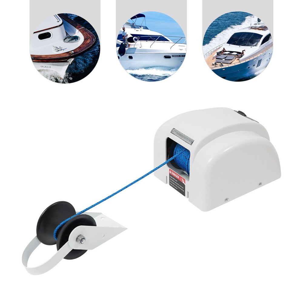 45LBS Electric Anchor Winch Boat Marine Winch with Remote Controller & Bracket