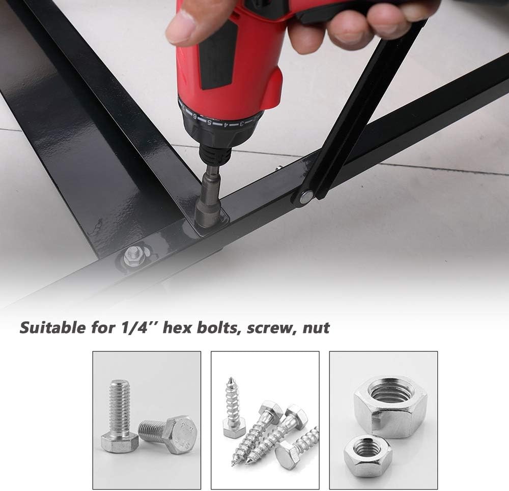 Mesee Pcs Power Nut Driver Set Inch Hex Shank Magnetic Extension Socket