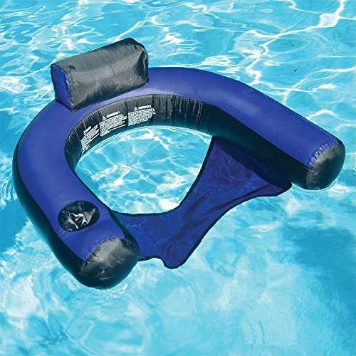 Nylon Covered U-Seat Swimming Pool Float, 2-Pack