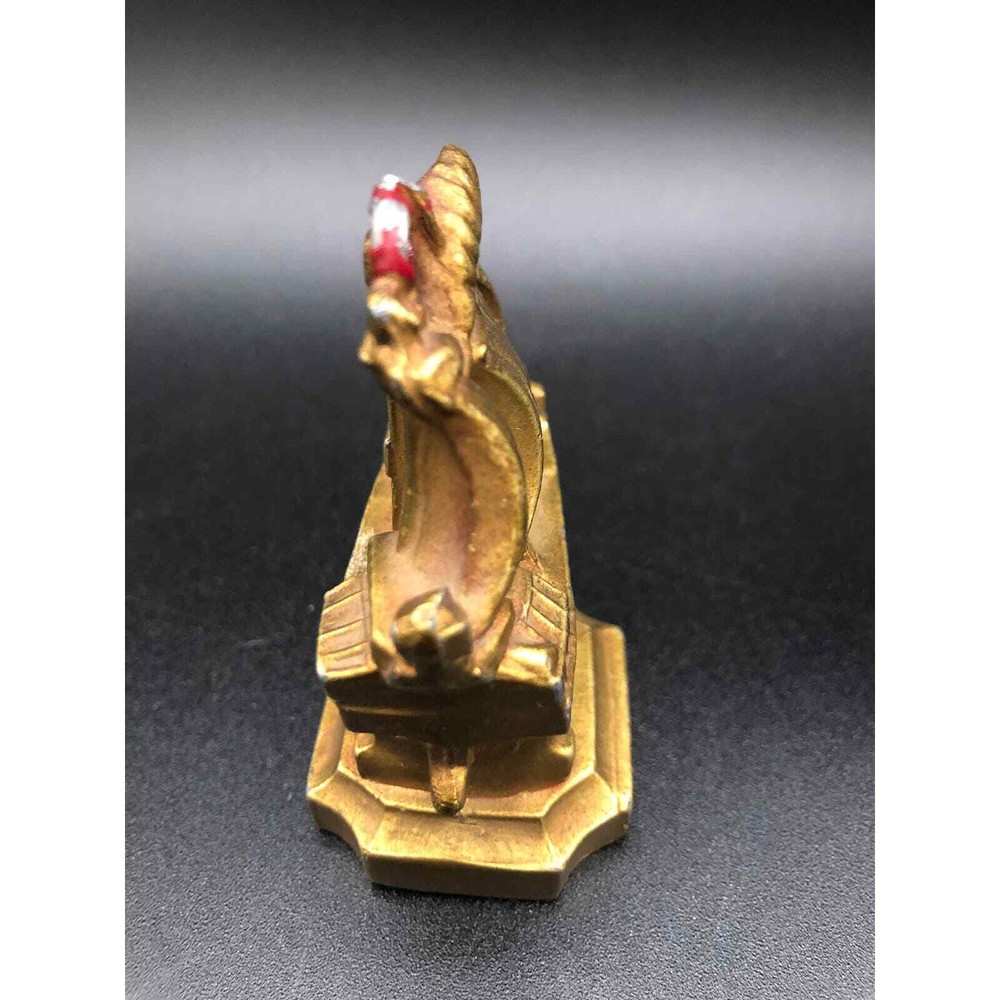 Small Miniature Cast Metal Sailing Ship