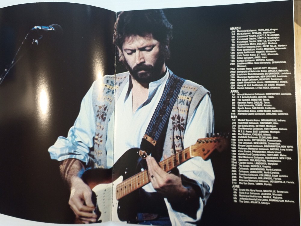 1981 Eric Clapton Concert Tour Program