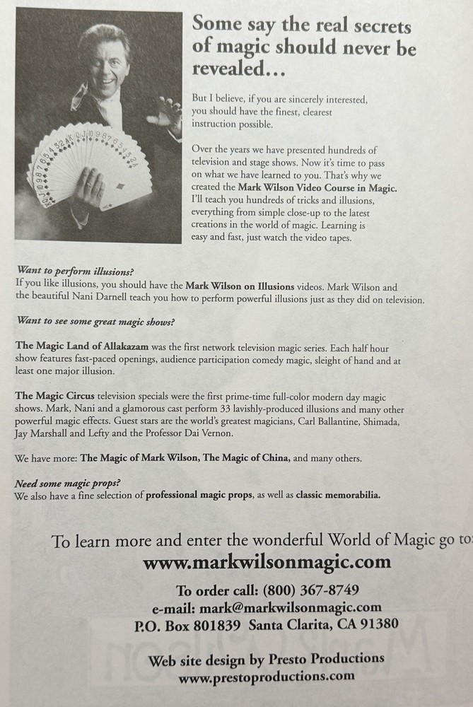 Mark Wilson Complete Course in Magic HC PB Running Press Illusions Tricks OOP