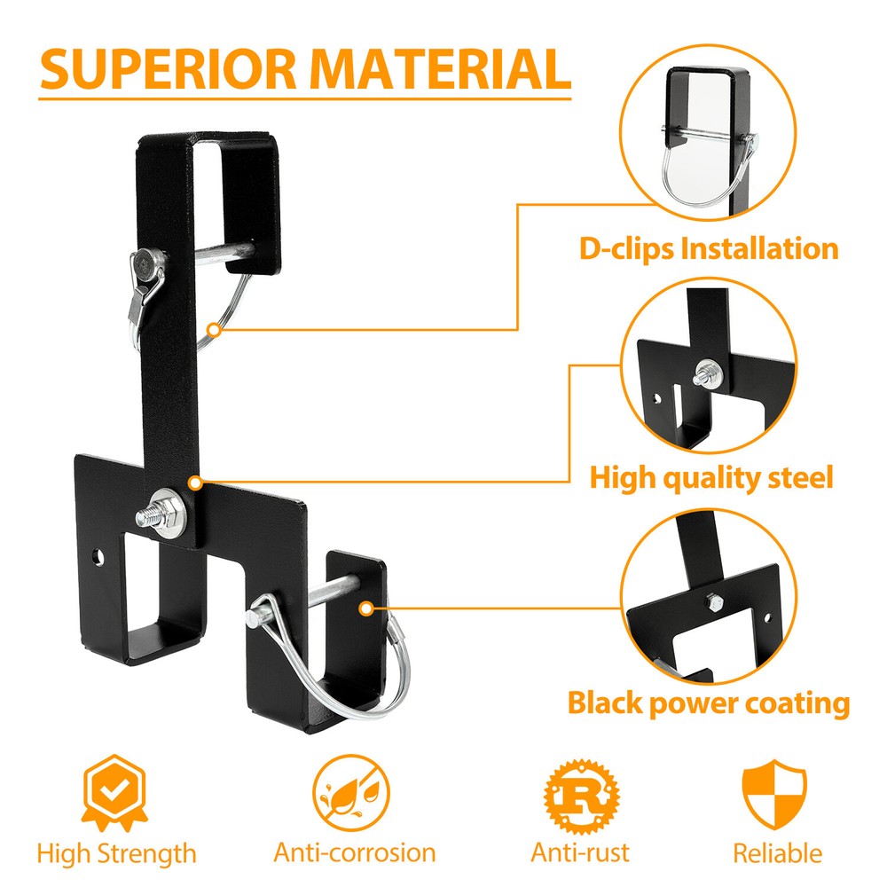 Universal Can Coupler Hitch Hook Construction 20 Inches Capacity Black Trash Can