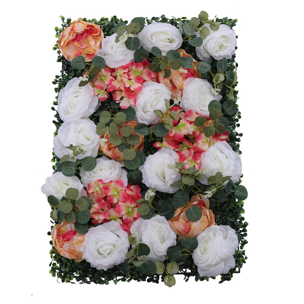 6Pcs Artificial Flower Wall Panel Flower Panel Wedding Floral Prop Wall Panel
