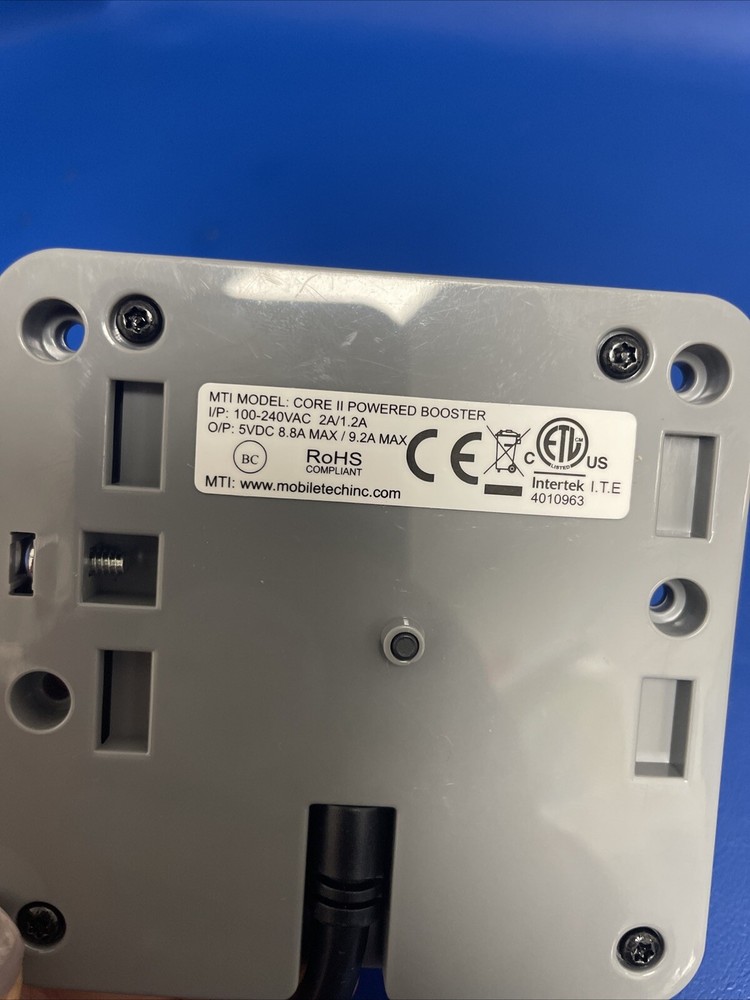 CLEAN MTI Model- Core II(2) Powered Booster Intertek **Base Only**