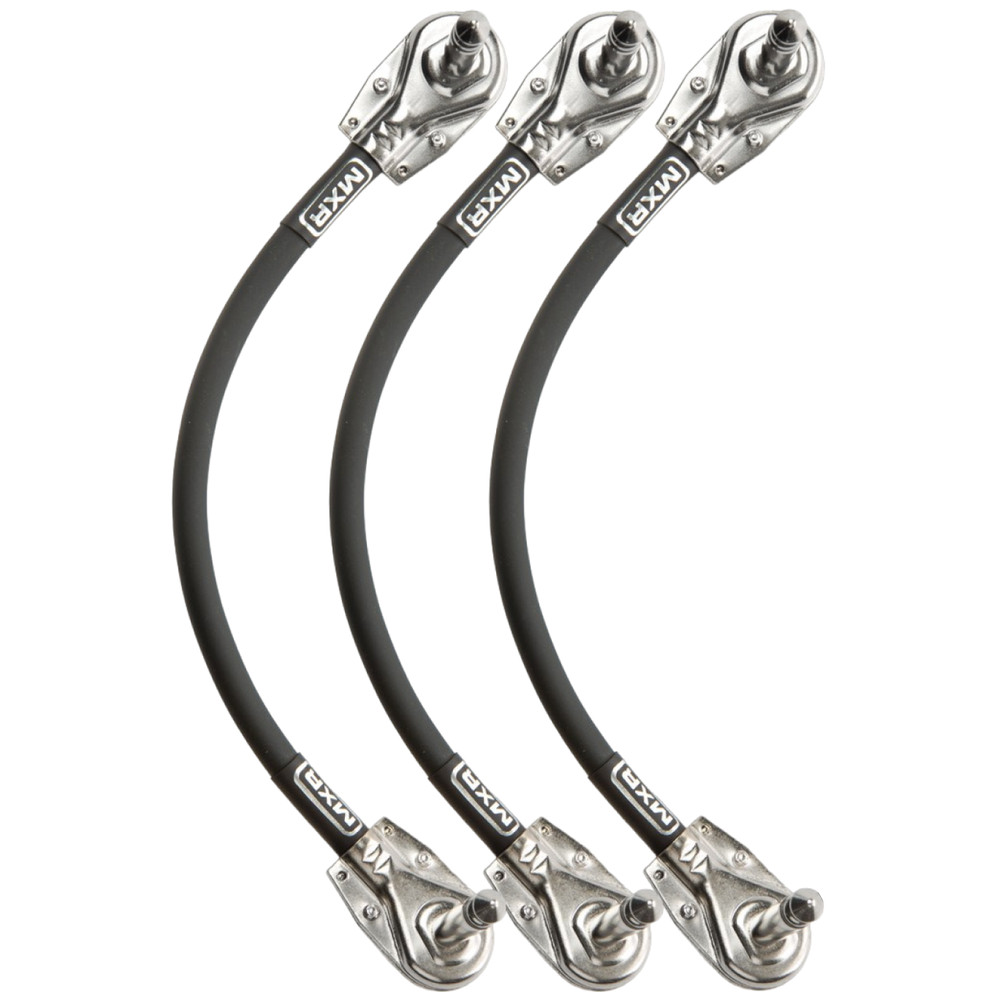 MXR DCP06 Instrument and Pedalboard Patch Cables, Right Angle, 6", 3-Pack
