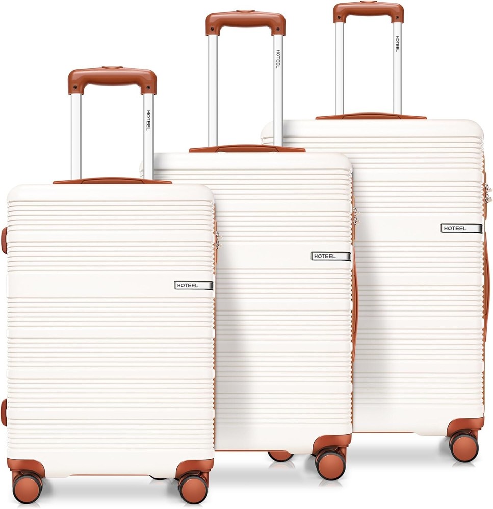 Luggage Sets 3 Piece, Suitcases with Wheels, Hardshell Suitcase Set, PC+ABS