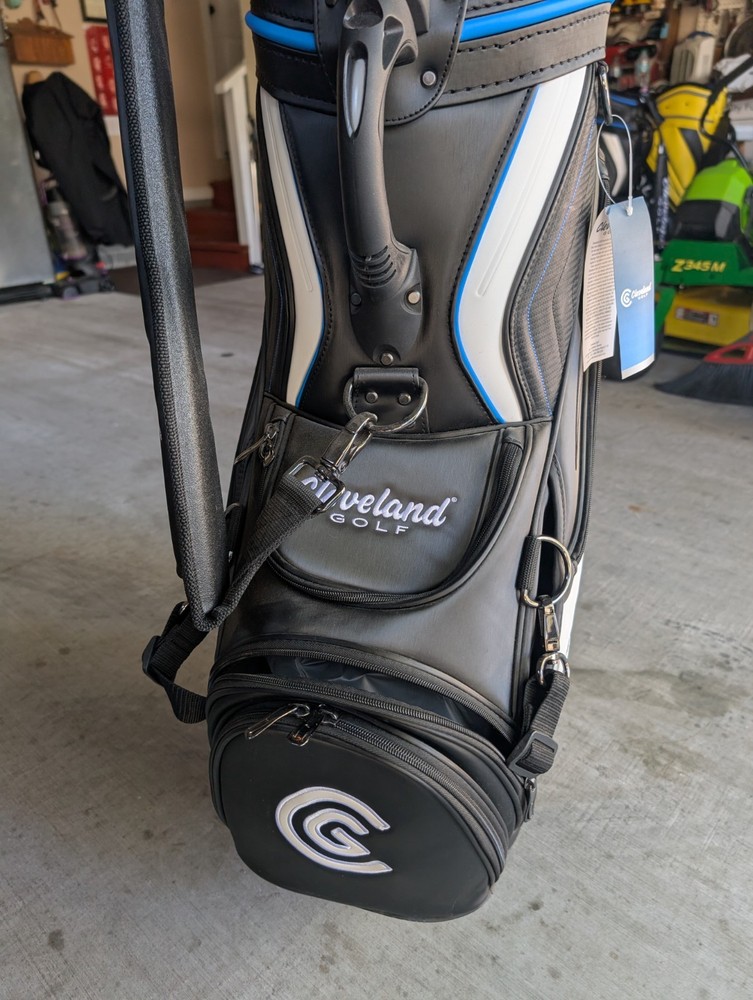NEW WITH TAGS CLEVELAND STAFF BAG - BLACK & WHITE