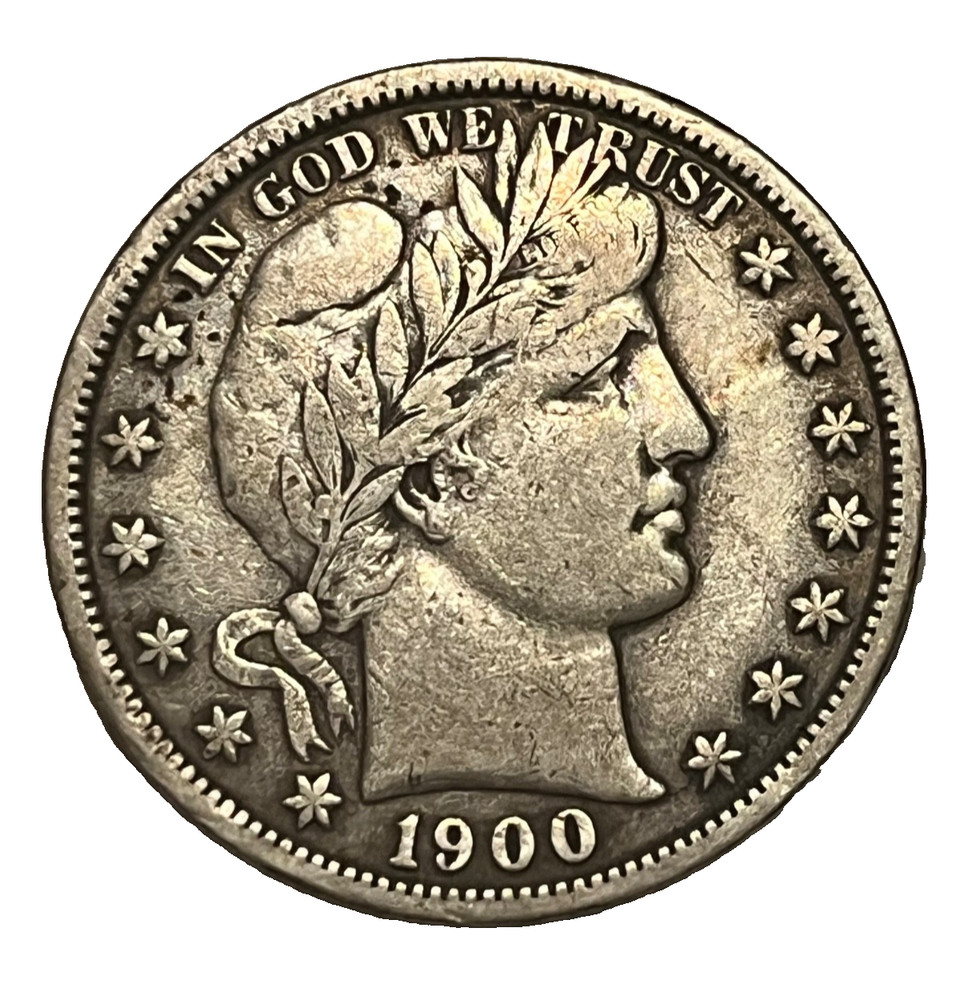1900-s Barber Half dollar , very Fine