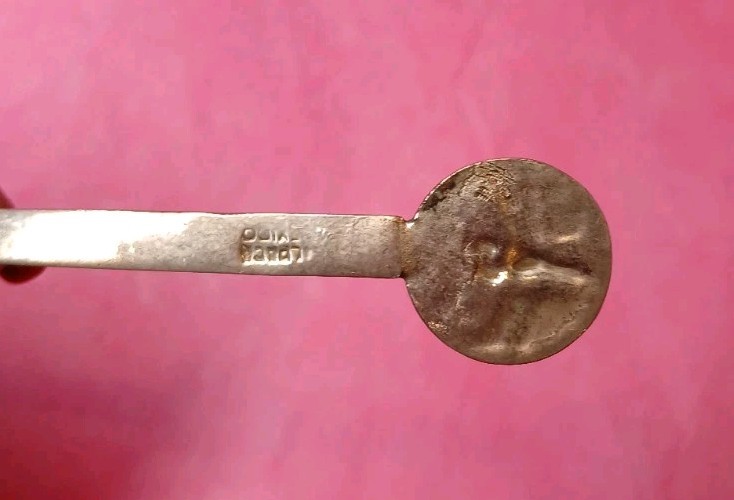 Vintage silver-plated spoon with Mexican design