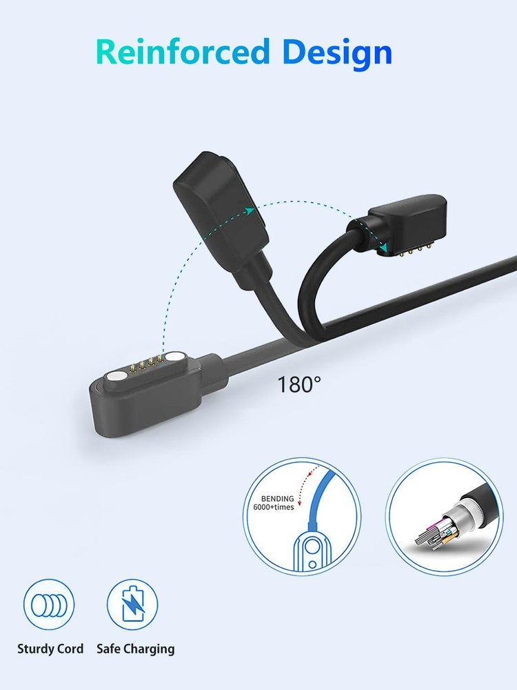 YANMONGI [2-Pack] Charger Cable Compatible with PLAUD 2-Pack USB Cable, Black