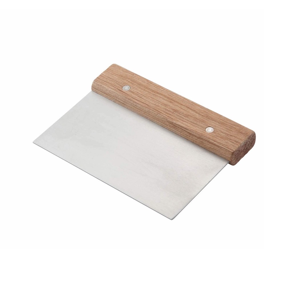 Stainless Steel Dough Scraper with Wood Handle