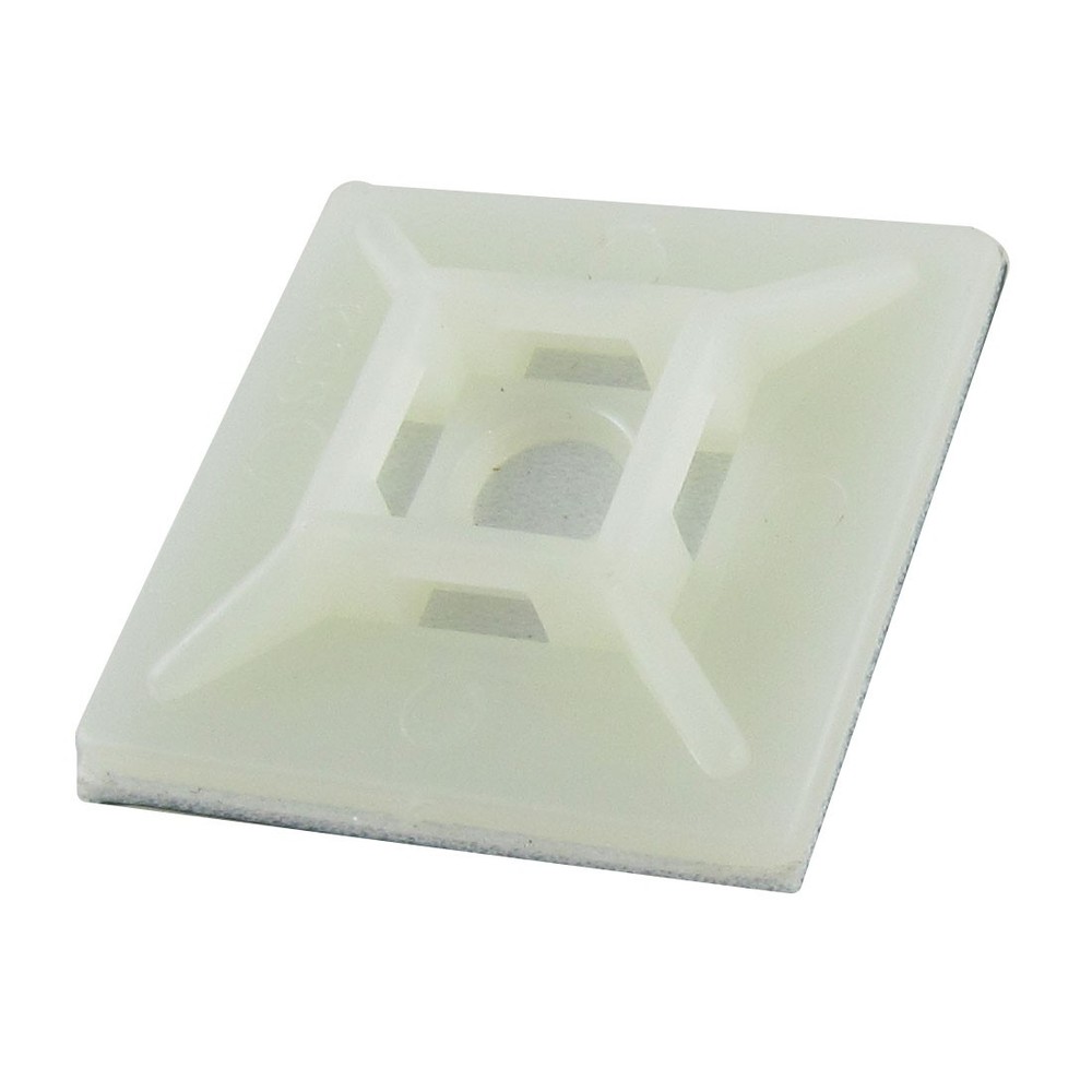 100 Pcs White Hard Plastic Sticky Cable Tie Holder