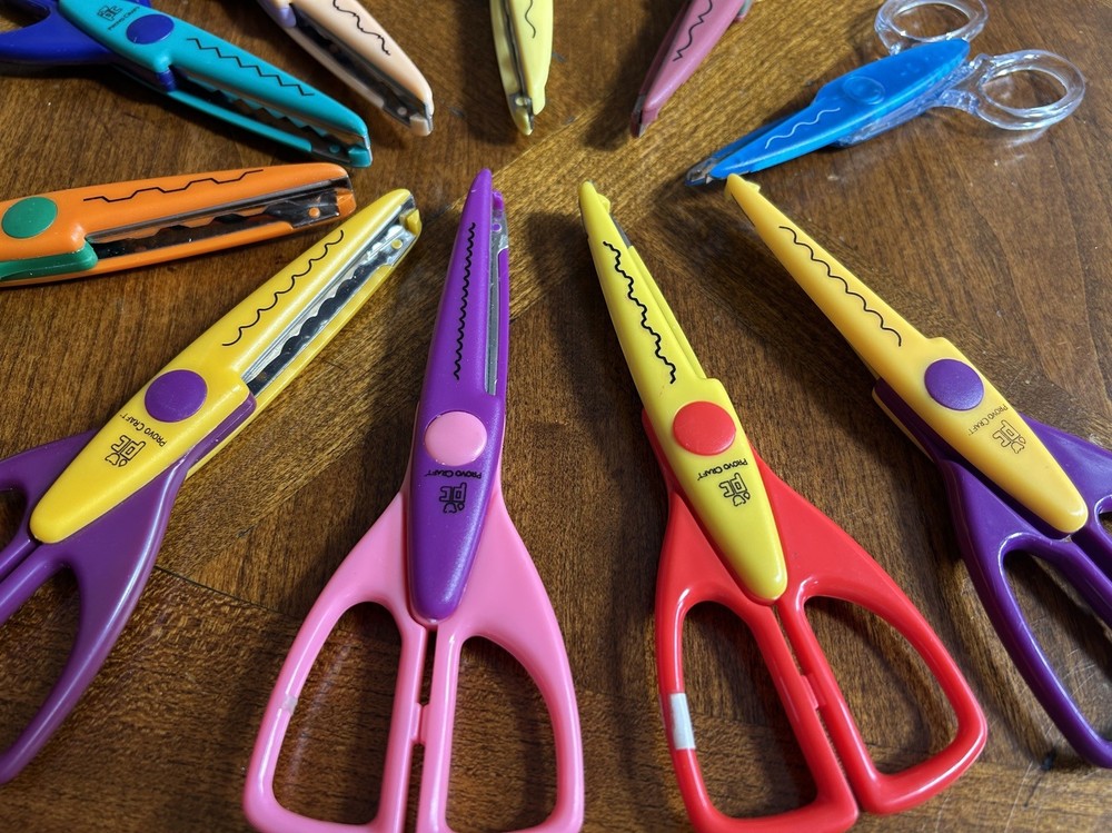 Scissors Set Different Patterns Craft Scissors for Teachers, Scrapbooking,