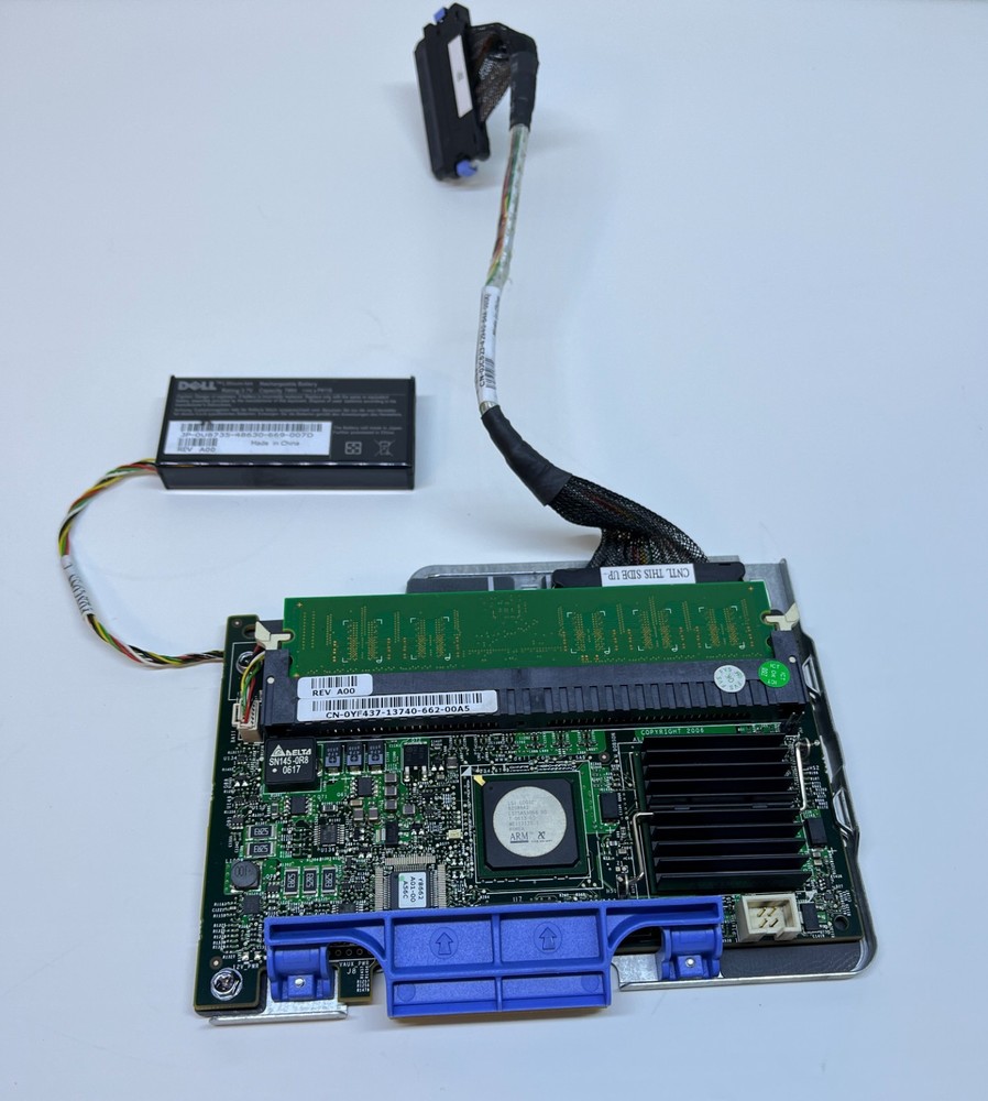 Dell YF437 PERC 5/i SAS RAID Controller Adapter PCI-E With Battery