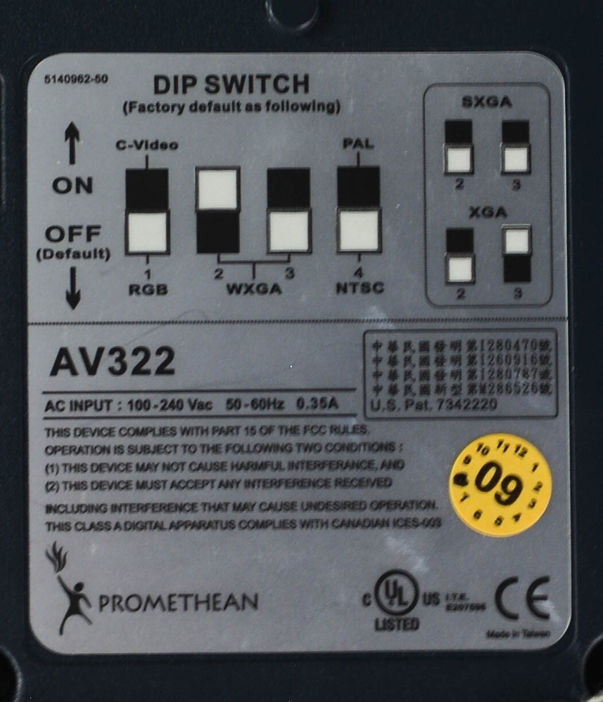 PROMETHEAN Actiview AV322 Classroom Overhead Camera Visual Screen Presenter USB