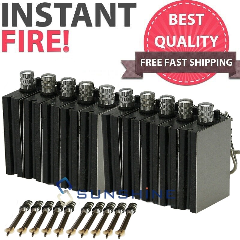 10Pcs Waterproof Permanent Lighter Match Strike To Light Survival Fire Starter