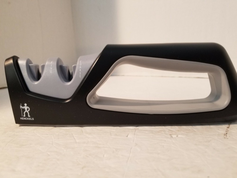 J. A. Henckels Black Pull-Through 2 Stage Knife Blade Sharpener NEW
