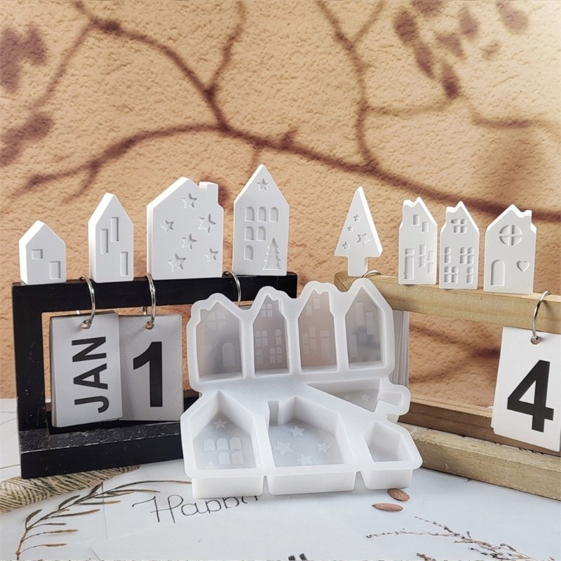 Reusable Detachable House Structure Silicone Mould Decorative Making Tool